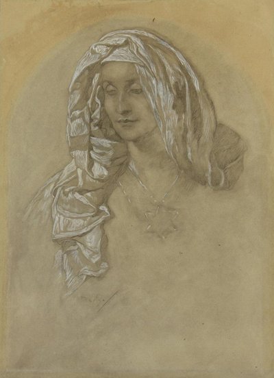 Portrait of a Girl by Alphonse Mucha